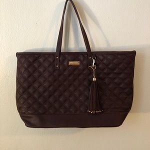 BCBG faux leather quilted purse